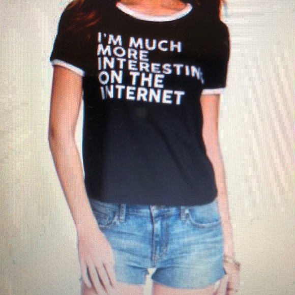 2kuhl Tops - NTD Graphic Crewneck Tee Internet